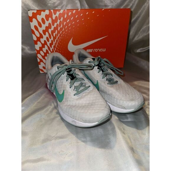 White Nike Renew Run Sneakers - Picture 3 of 7